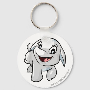 Poogle White Key Ring
