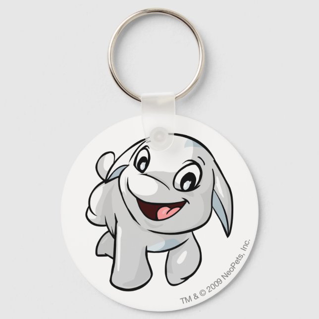 Poogle White Key Ring (Front)