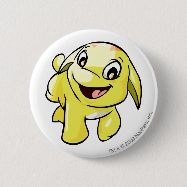 Poogle Yellow 6 Cm Round Badge (Front)