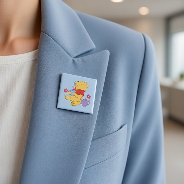 Pooh 15 Cm Square Badge (Creator Uploaded)