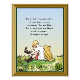 Pooh Bear Words of Encouragement Photo Print