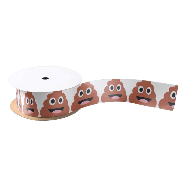 Pooh emoji satin ribbon (Spool)