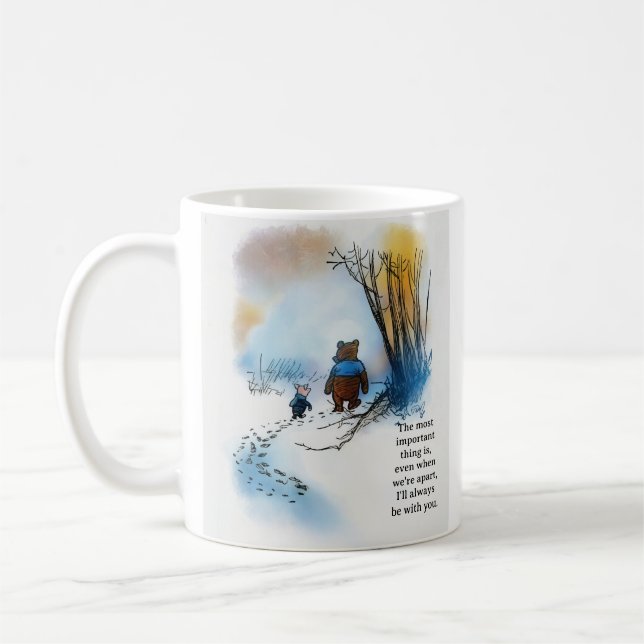 Pooh quote "Even when we're apart Coffee Mug (Left)