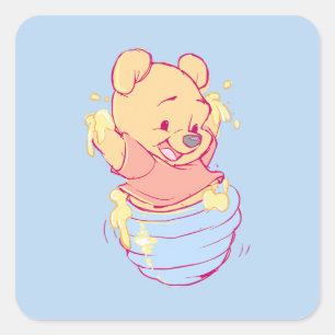 Pooh Square Sticker