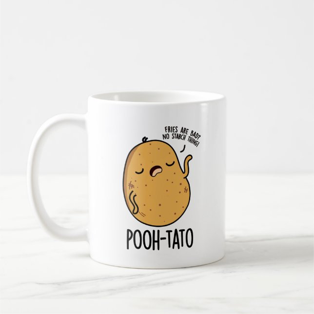 Pooh-tato Funny Potato Pun  Coffee Mug (Left)