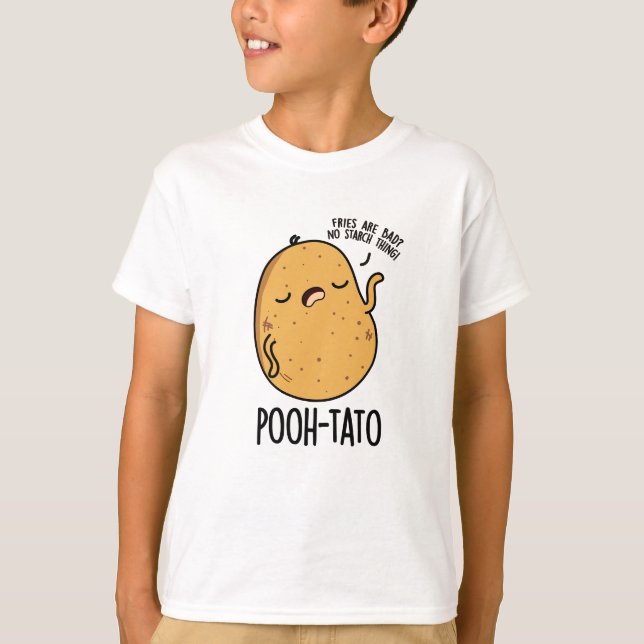 Pooh-tato Funny Potato Pun  T-Shirt (Front)
