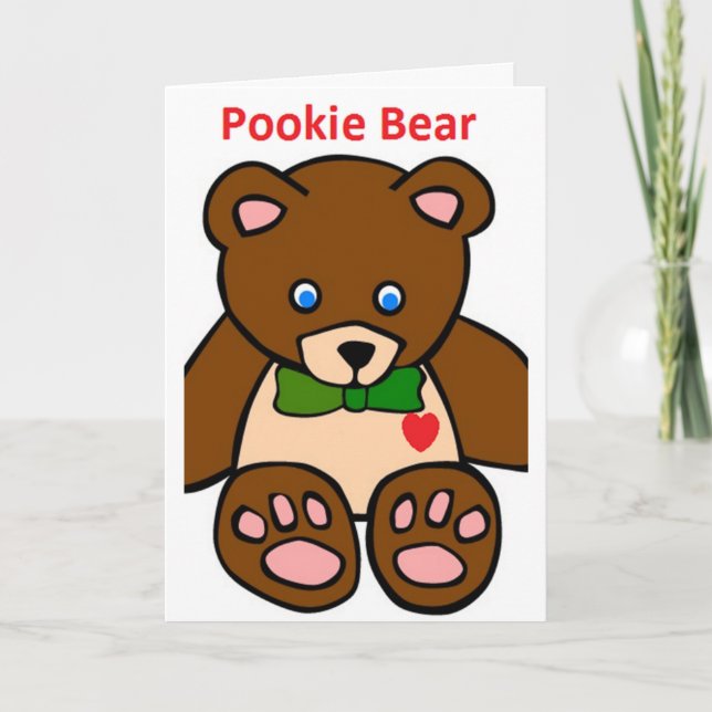 Pookie Bear Card Holiday Card (Front)