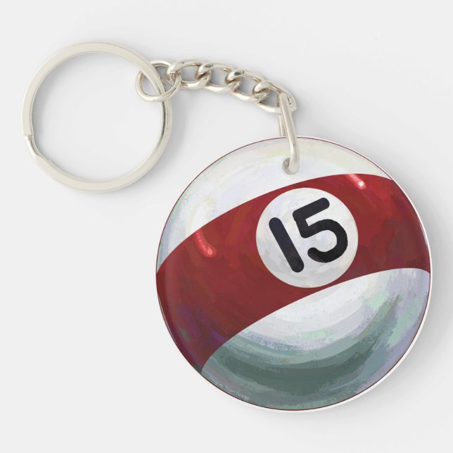 Pool 15 Ball Key Ring (Front)