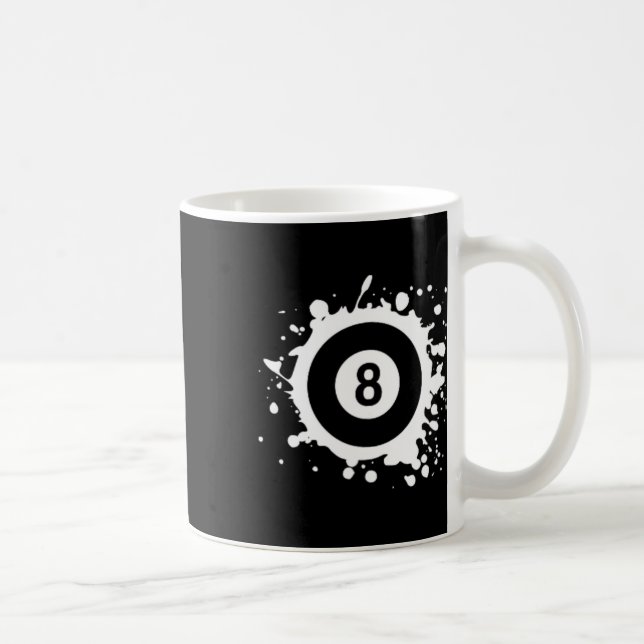 Pool 8 Ll Pool Billiards Logo Simple Pool Billiard Coffee Mug (Right)