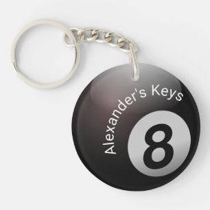 Pool 8 Personalise Key Ring