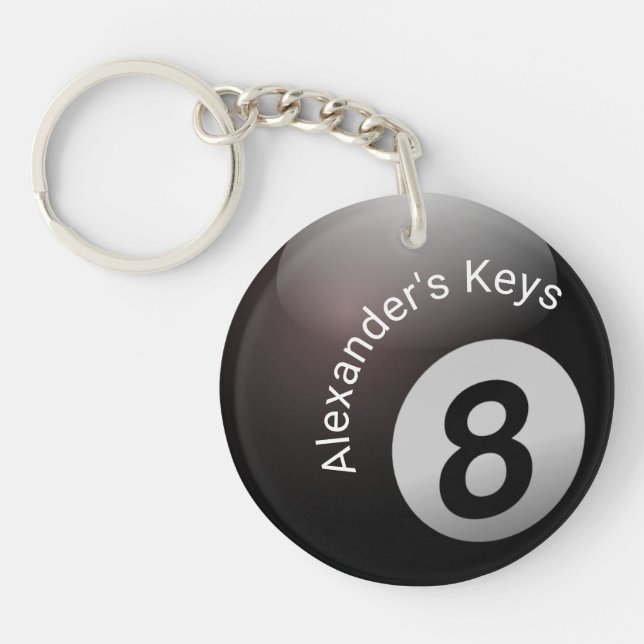 Pool 8 Personalise Key Ring (Front)