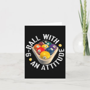Pool 9 Ball With An Attitude Shirt Card