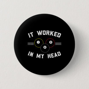 Pool And Snooker Player3  6 Cm Round Badge