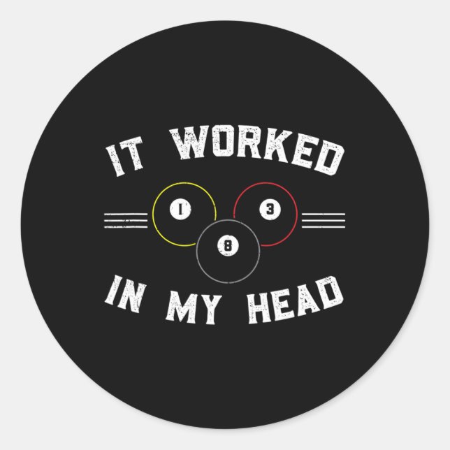 Pool And Snooker Player3  Classic Round Sticker (Front)
