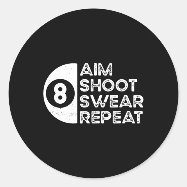 Pool And Snooker Player8  Classic Round Sticker (Front)