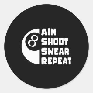 Pool And Snooker Player9 Classic Round Sticker