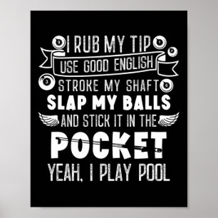 Pool And Snooker Player  Poster