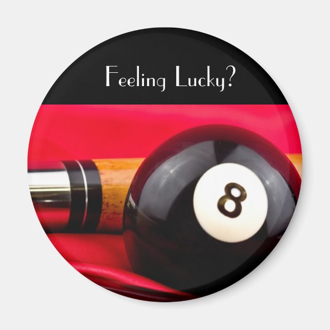 Pool Ball and cue Magnet (Front)