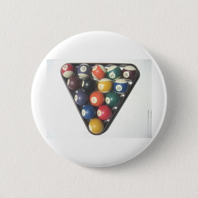 Pool Balls 6 Cm Round Badge (Front)