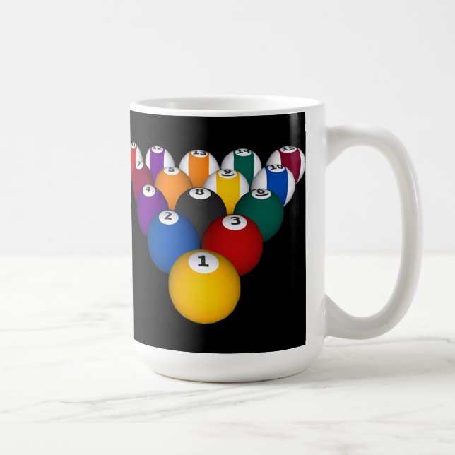 Pool Balls: Billiards: Coffee Mug: Pool Balls Mug (Right)