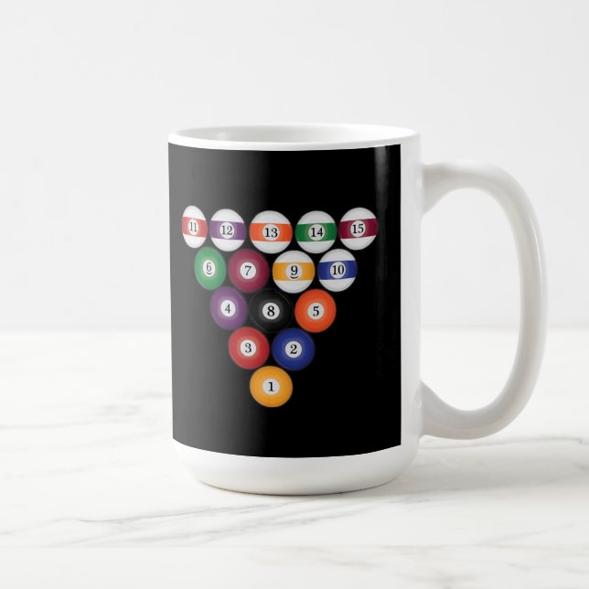 Pool Balls / Billiards: Coffee Mugs (Right)