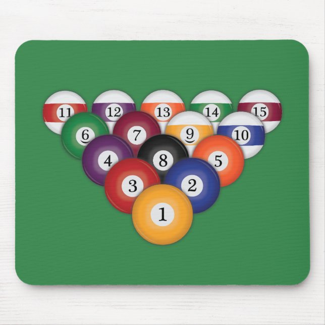 Pool Balls / Billiards: Mousepad (Front)