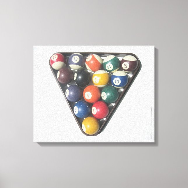 Pool Balls Canvas Print (Front)