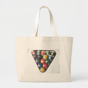 Pool Balls Large Tote Bag