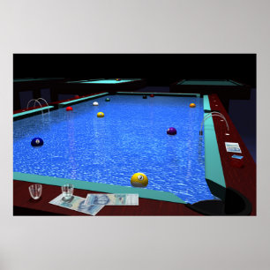 "Pool" - Beautiful Billiards Poster