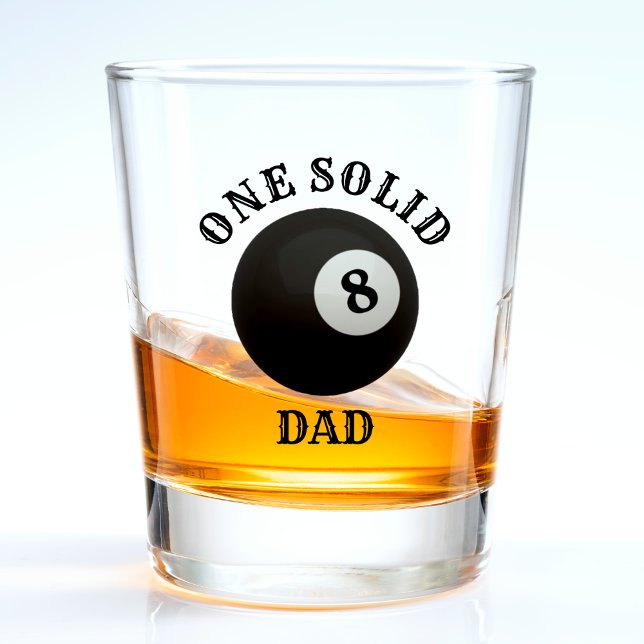 Pool Billiard 8 Ball One Solid Dad Father's Day Shot Glass (Pool Billiard 8 Ball One Solid Dad Father's Day Shot Glass)