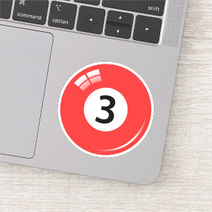 Pool/billiard ball number  three (3) blue