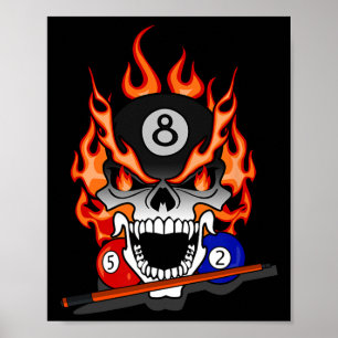 Pool Billiard Gift Snooker Cue Sport Men Women  Poster