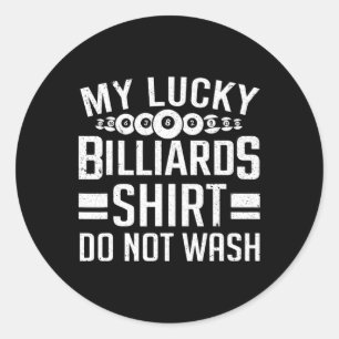 Pool Billiard Outfit For Pool Player Billiard Play Classic Round Sticker