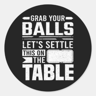 Pool Billiard Outfit For Pool Player Billiard Play Classic Round Sticker