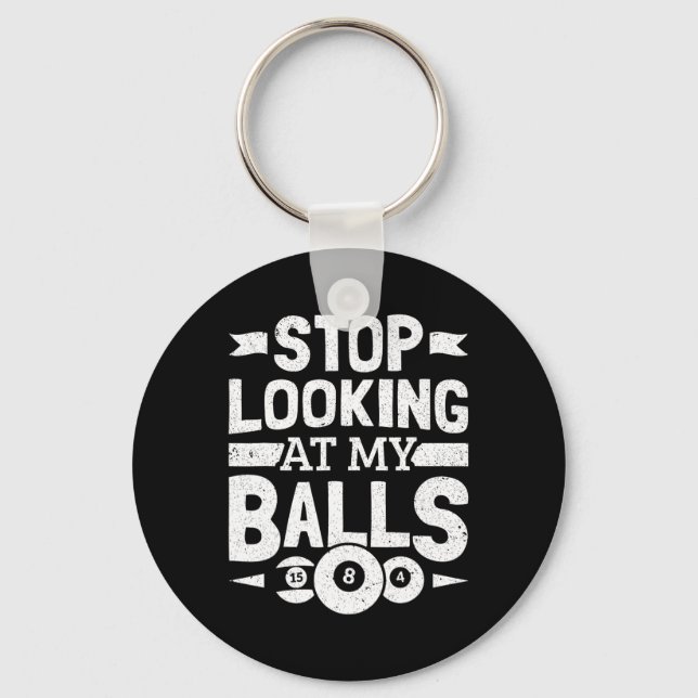 Pool Billiard Outfit For Pool Player Billiard Play Key Ring (Front)