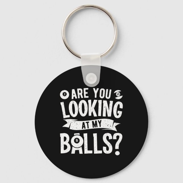 Pool Billiard Outfit For Pool Player Billiard Play Key Ring (Front)