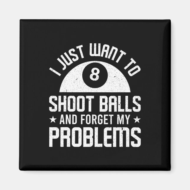 Pool Billiard Outfit For Pool Player Billiard Play Magnet (Front)