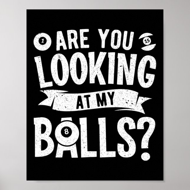 Pool Billiard Outfit For Pool Player Billiard Play Poster (Front)