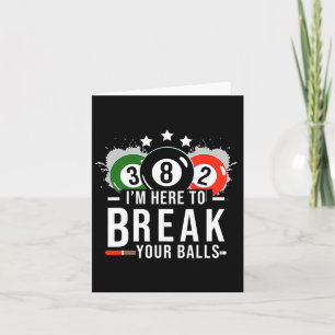 Pool Billiard Shirt - Billard Pool Break Rack  Card