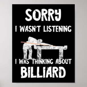 Pool Billiard Snooker Player 8 Ll Playing Billiard Poster