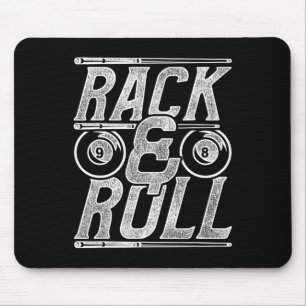 Pool Billiard Snooker Player Rack And Roll Mouse Pad