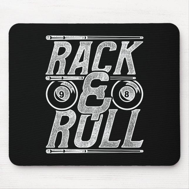 Pool Billiard Snooker Player Rack And Roll  Mouse Pad (Front)