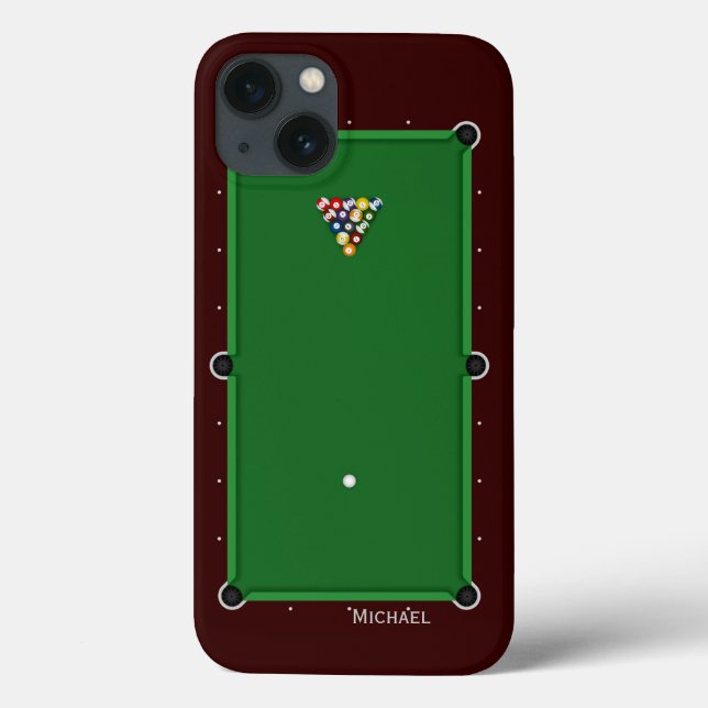 Pool Billiard Table Case-Mate iPhone Case (Back)