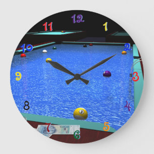 Pool Billiards Acrylic Wall Clock