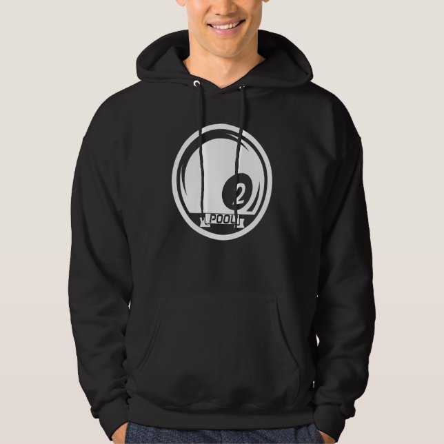 Pool Billiards Ball Billiard Cue Sports Snooker Hoodie (Front)