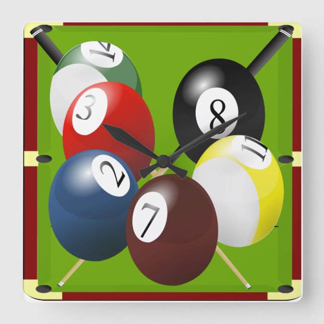 Pool / Billiards Clock (Front)
