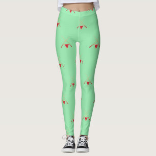 pool billiards on green leggings