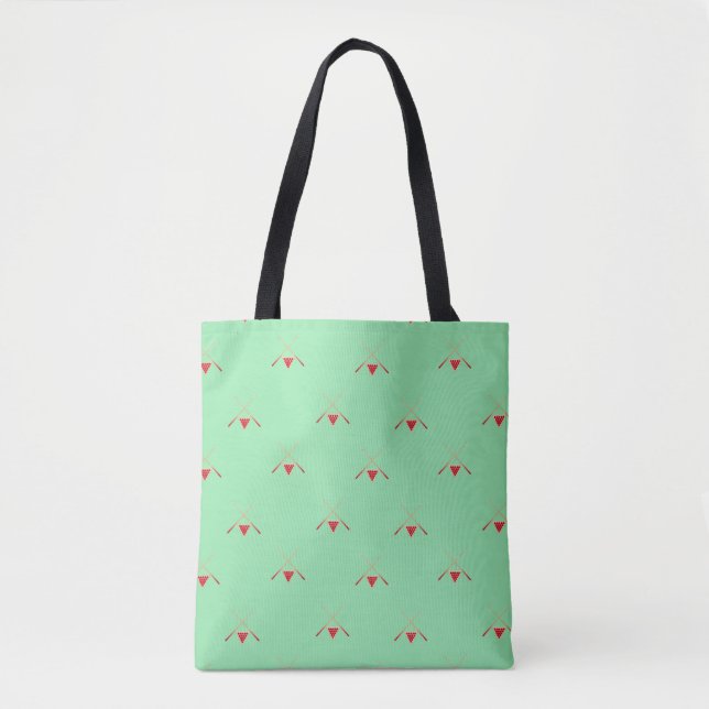 pool billiards on green tote bag (Front)