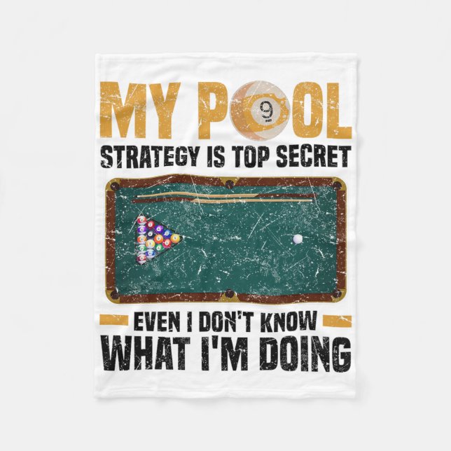 Pool Billiards Snooker Cue Player 12  Fleece Blanket (Front)