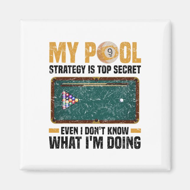 Pool Billiards Snooker Cue Player 12  Magnet (Front)